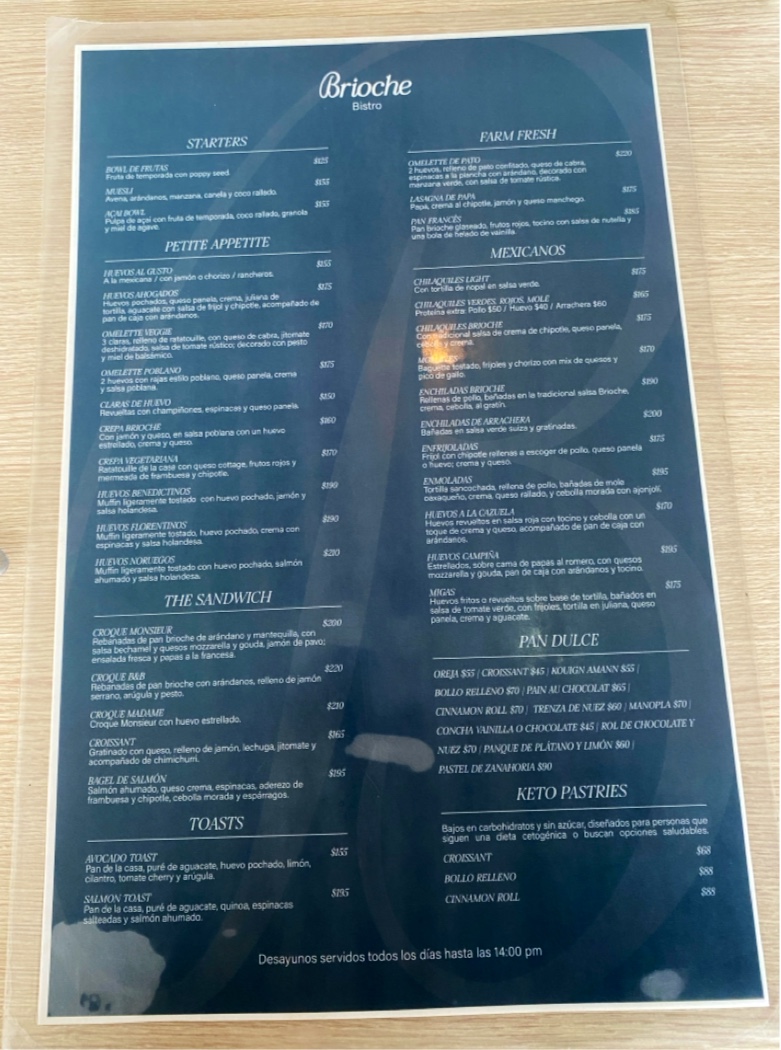 Brioche Bakery Menu - Image 2